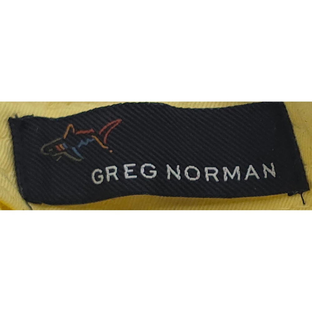 Greg Norman Golf Hat Strapback Yellow Shark PGA Cap - Picture 8 of 9